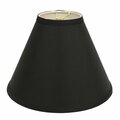 Homeroots 17 in. Jet Black Deep Cone Slanted No Shantung Lampshade 469916